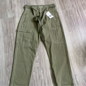 Zara Olive Green Cargo Pants